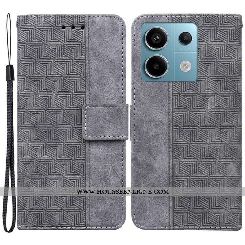 Housse Xiaomi Redmi Note 13 Pro 5G / Poco X6 5G Motif Tissé à Lanière