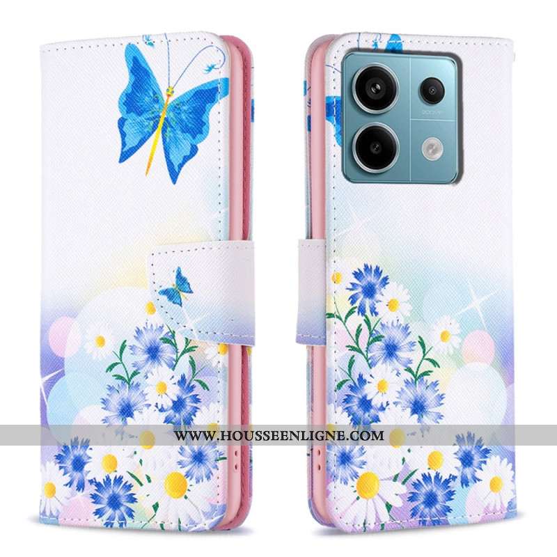 Housse Xiaomi Redmi Note 13 Pro 5G / Poco X6 5G Papillon et Fleurs