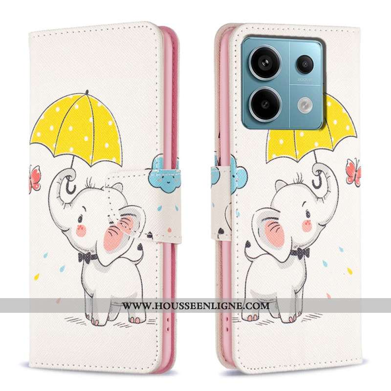 Housse Xiaomi Redmi Note 13 Pro 5G / Poco X6 5G Parapluie et Éléphant