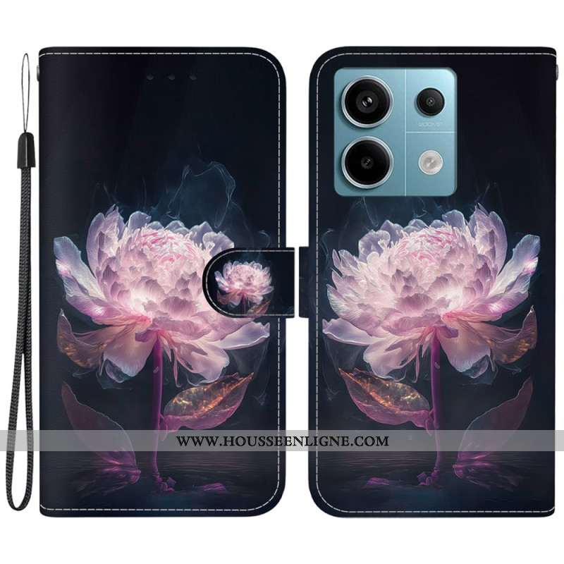 Housse Xiaomi Redmi Note 13 Pro 5G / Poco X6 5G Pivoine Pourpre à anière