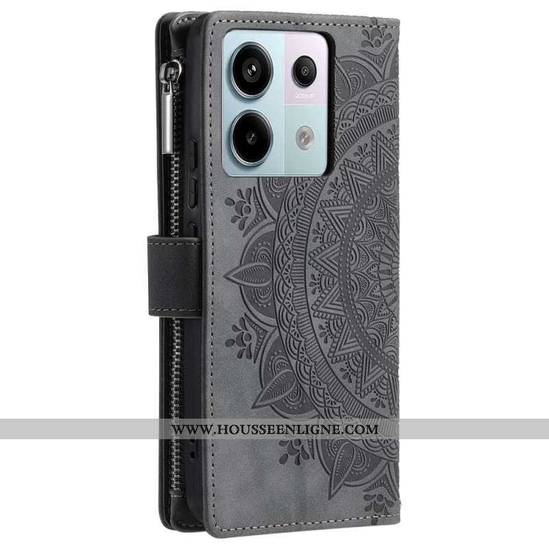 Housse Xiaomi Redmi Note 13 Pro 5G / Poco X6 5G Portefeuille Mandala à Lanière