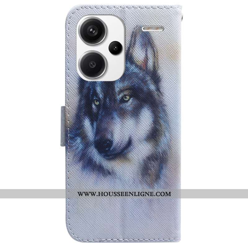 Housse Xiaomi Redmi Note 13 Pro Plus 5G Loup Aquarelle