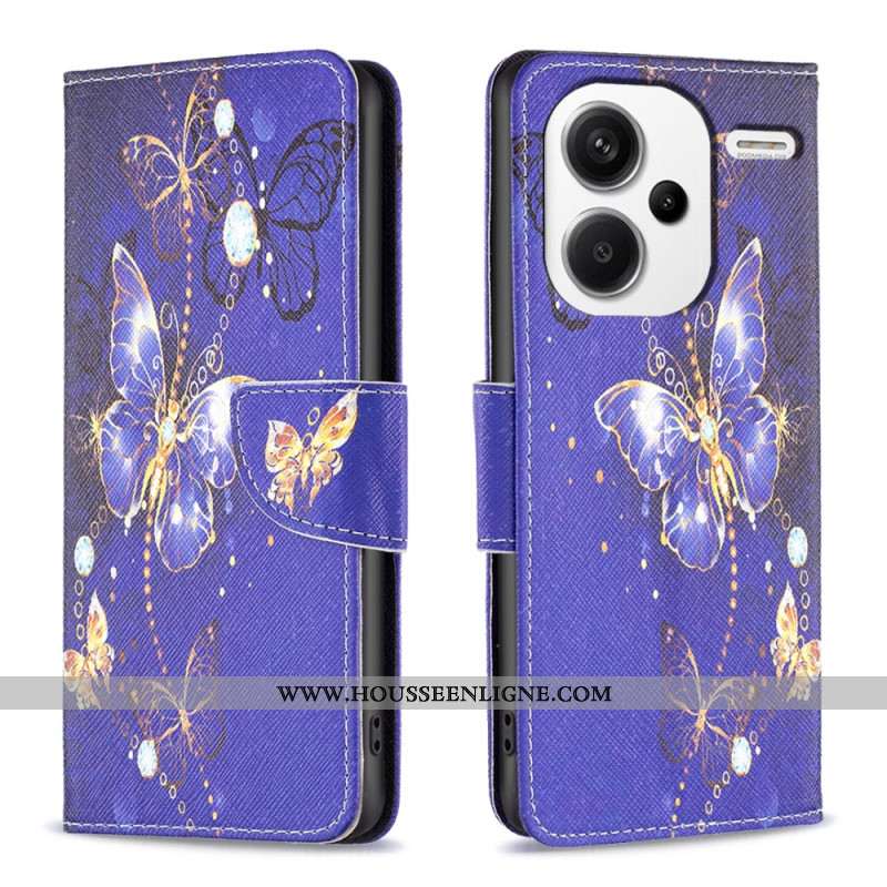 Housse Xiaomi Redmi Note 13 Pro Plus 5G Papillons Violets