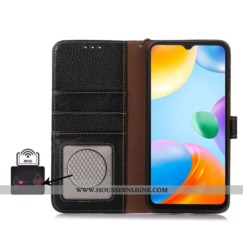 Housse Xiaomi Redmi Note 13 Pro Plus 5G Texture de Litchi et Blocage RFID