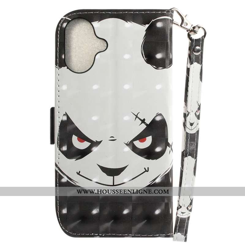 Housse iPhone 16 Angry Panda à Lanière