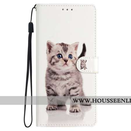 Housse iPhone 16 Chaton à Lanière