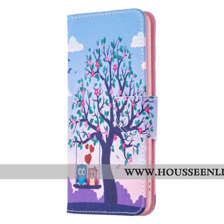 Housse iPhone 16 Couple de Hiboux sur l'Arbre