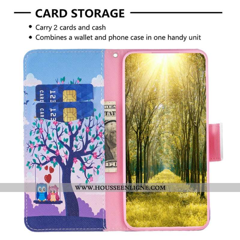 Housse iPhone 16 Couple de Hiboux sur l'Arbre