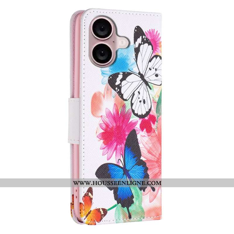 Housse iPhone 16 Deux Papillons