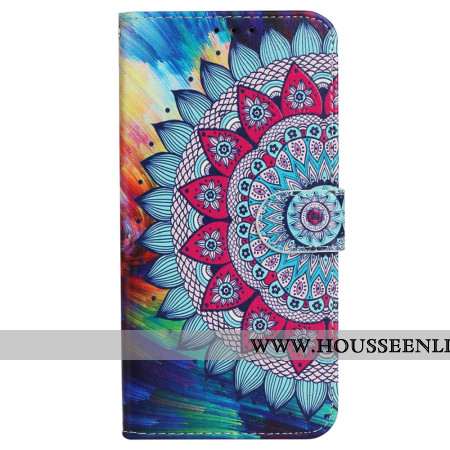 Housse iPhone 16 Fabuleux Mandala à Lanière