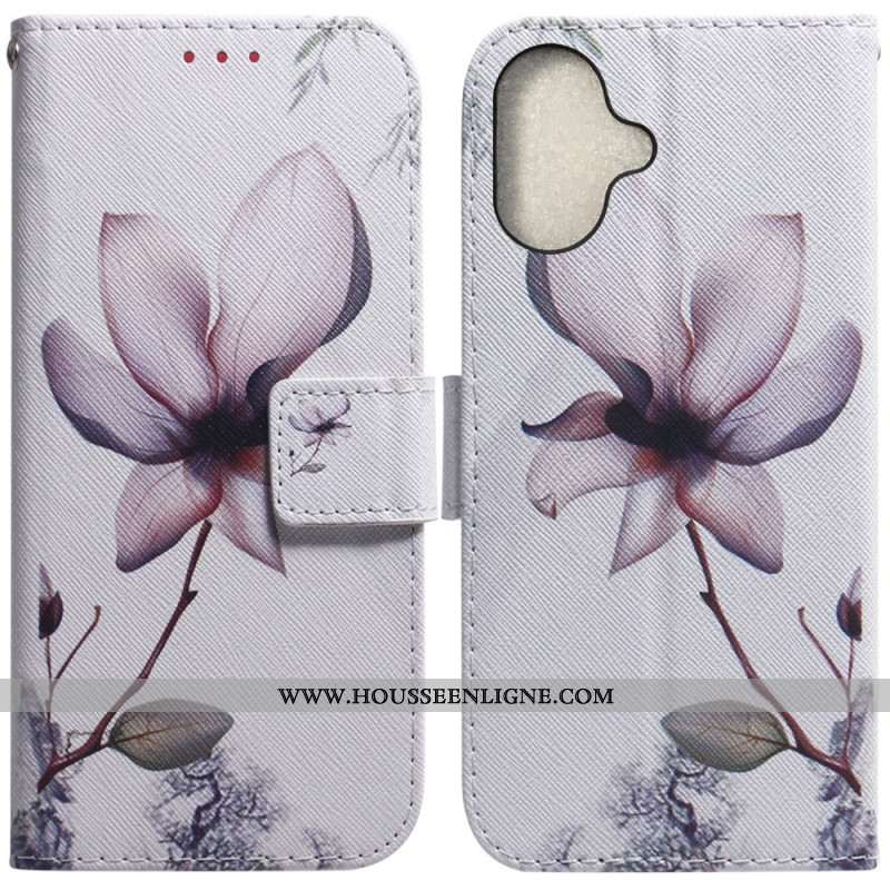 Housse iPhone 16 Fleur Rose