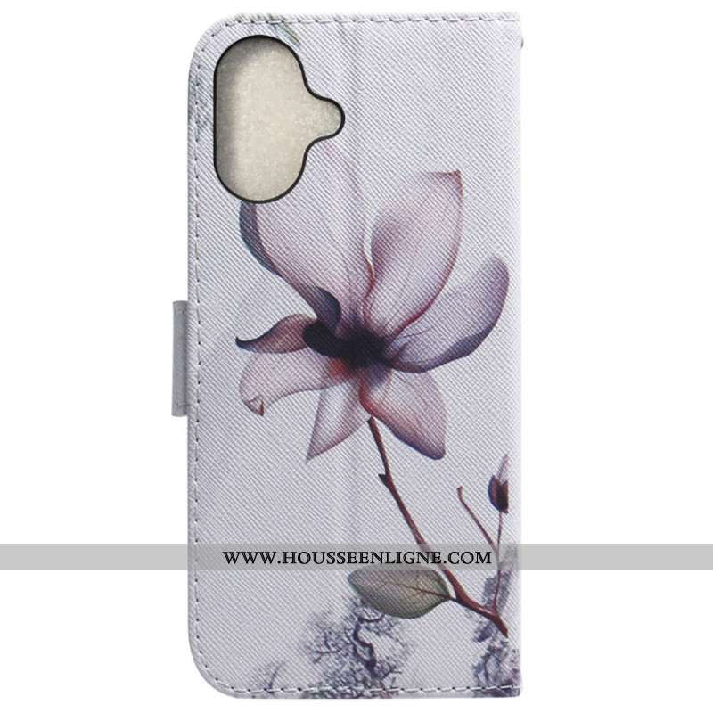 Housse iPhone 16 Fleur Rose