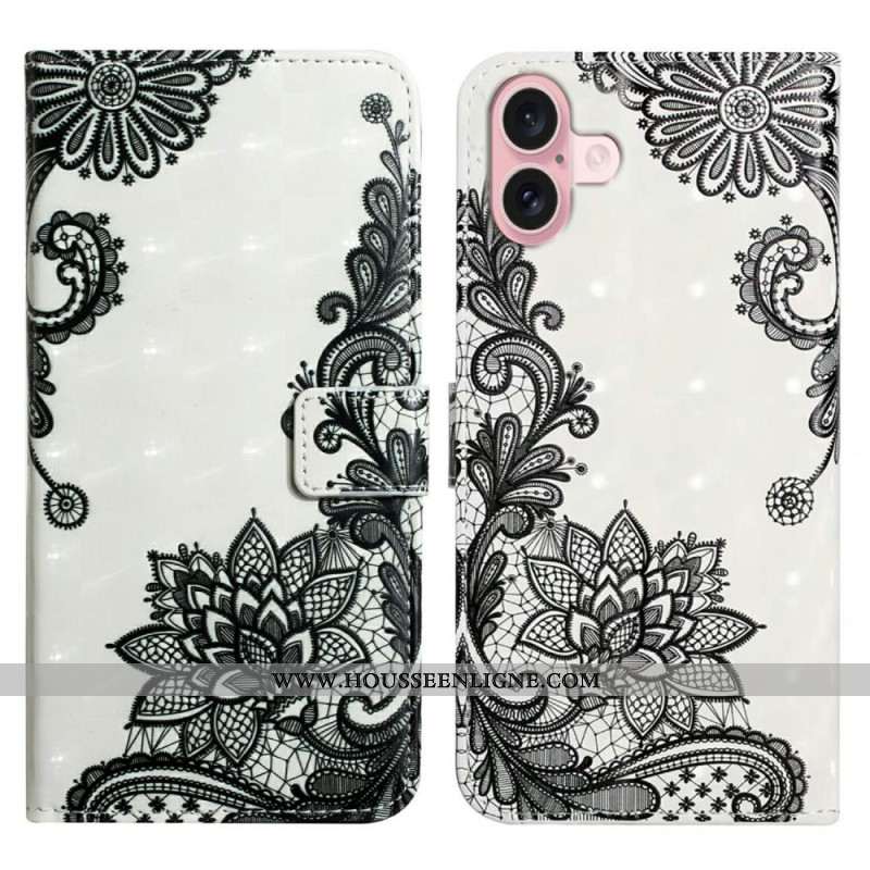 Housse iPhone 16 Fleur de Dentelle