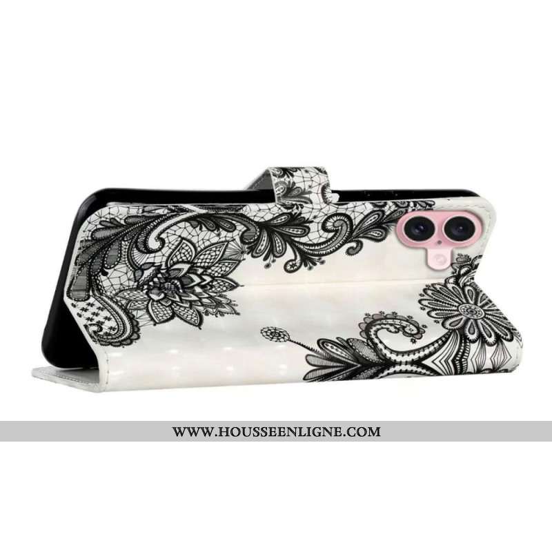 Housse iPhone 16 Fleur de Dentelle