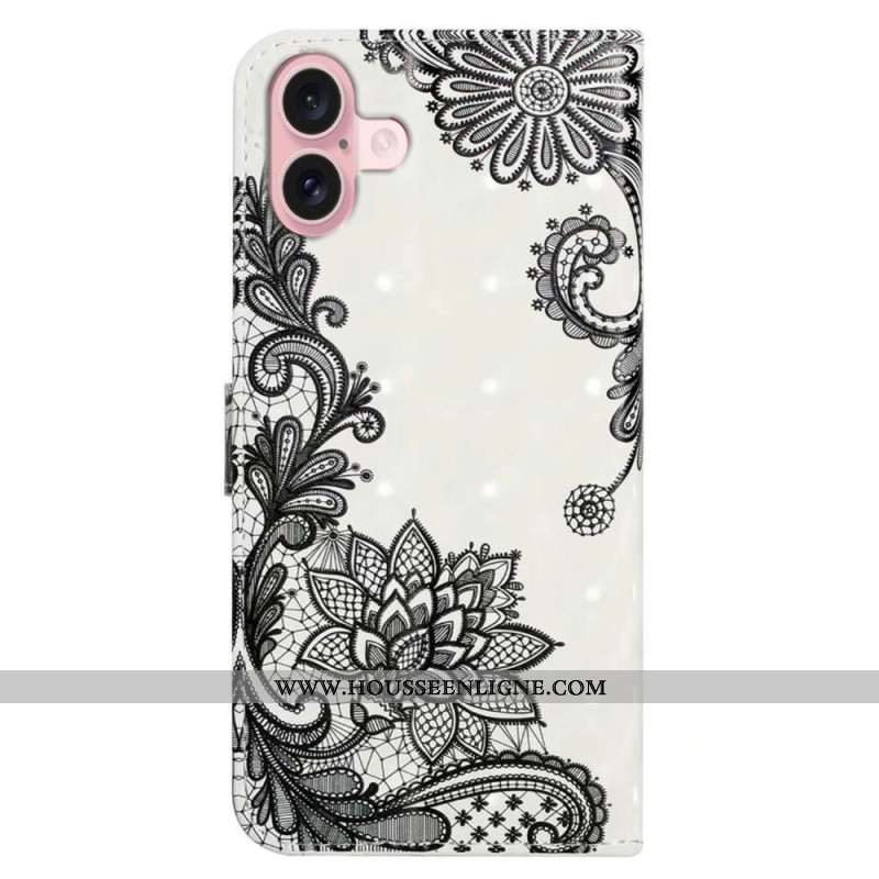 Housse iPhone 16 Fleur de Dentelle