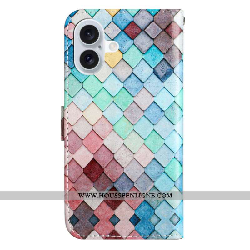 Housse iPhone 16 Grilles à Lanière