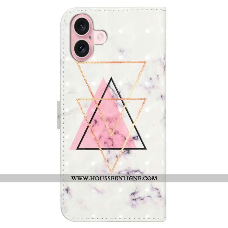 Housse iPhone 16 Marbre Triangle