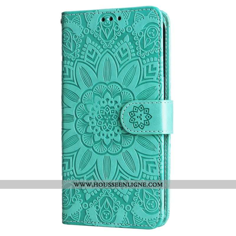 Housse iPhone 16 Motif Tournesol à Lanière