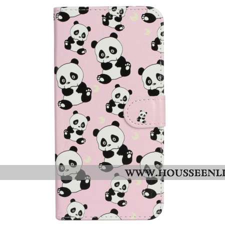 Housse iPhone 16 Pandas à Lanière