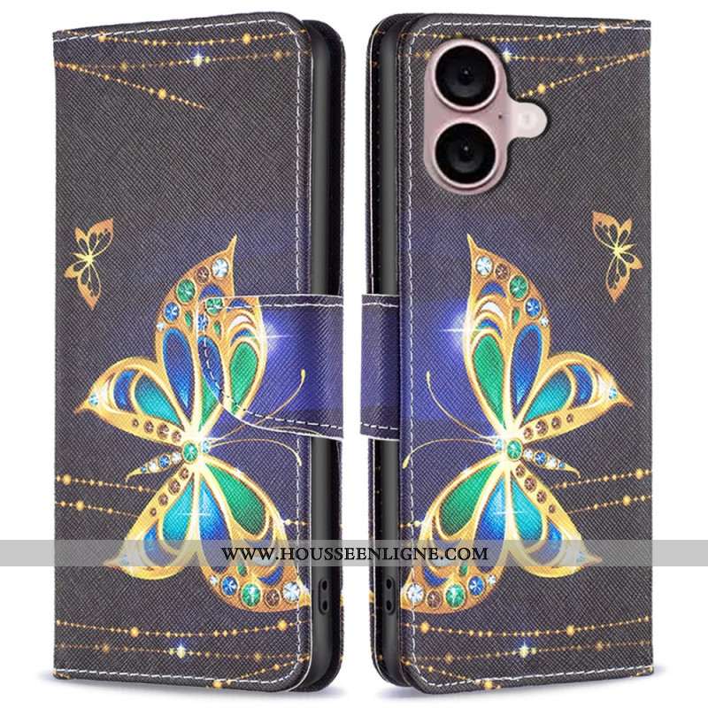 Housse iPhone 16 Papillon Bijoux