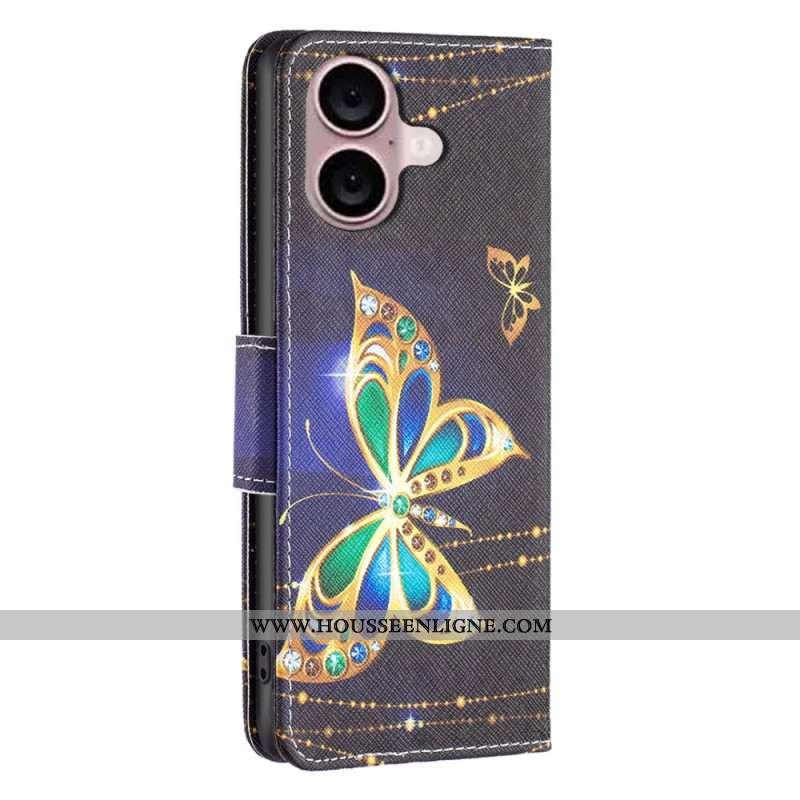 Housse iPhone 16 Papillon Bijoux