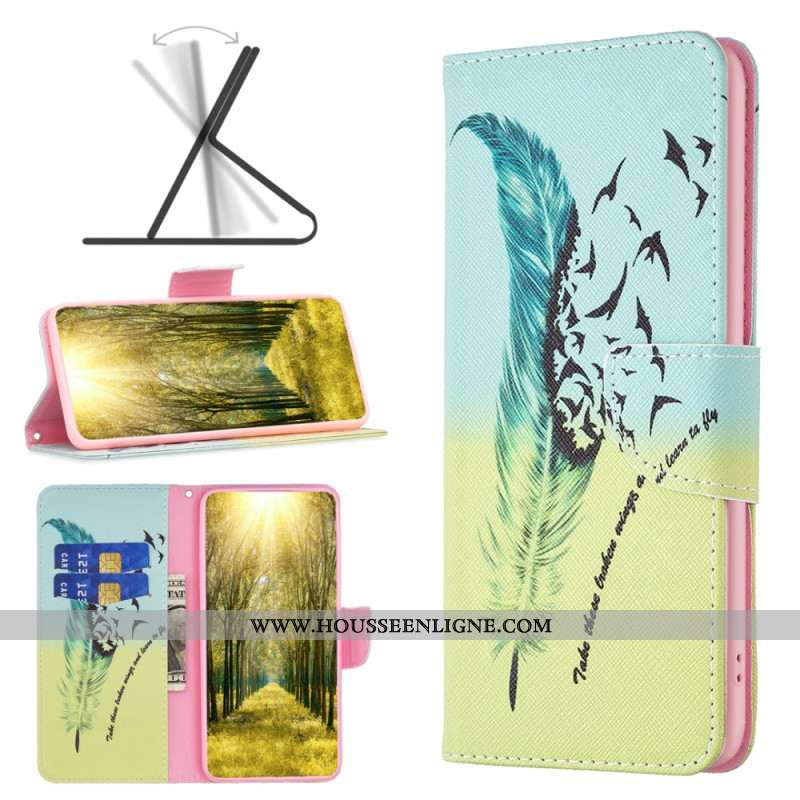 Housse iPhone 16 Plume et Oiseaux