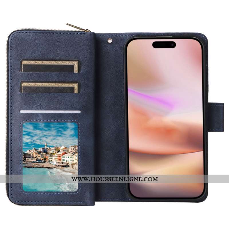 Housse iPhone 16 Plus 9 Porte-Cartes et Porte-Monnaie