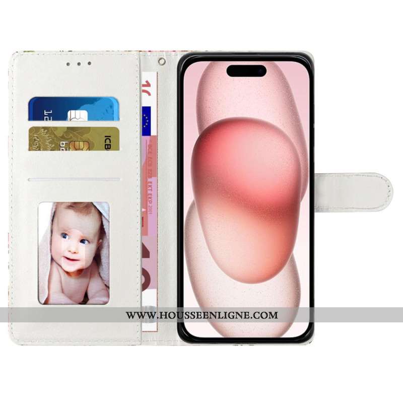 Housse iPhone 16 Plus Chouette à Lanière