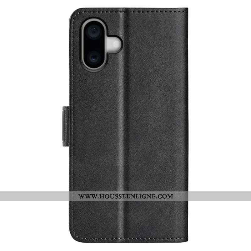 Housse iPhone 16 Plus Double Fermoir