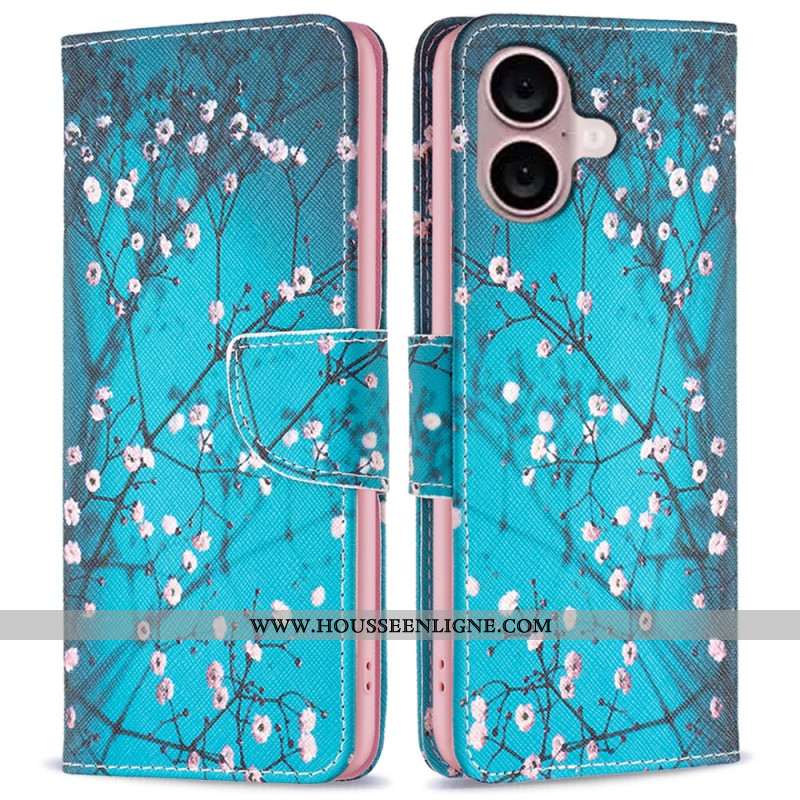 Housse iPhone 16 Plus Fleurs de Prunier