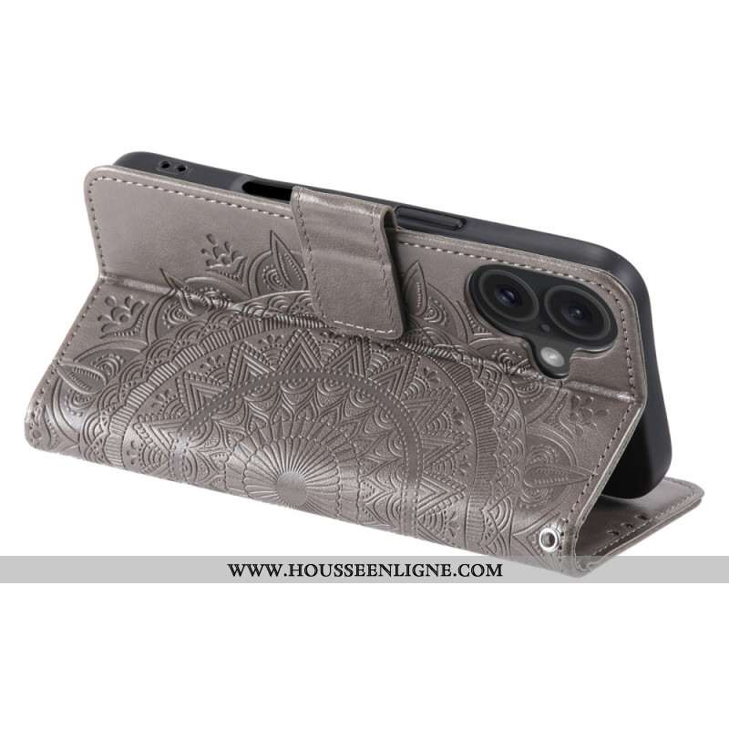 Housse iPhone 16 Plus Mandala Soleil