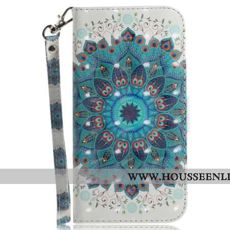 Housse iPhone 16 Plus Mandala Vert à Lanière