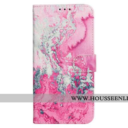 Housse iPhone 16 Plus Marbre Rose Marin