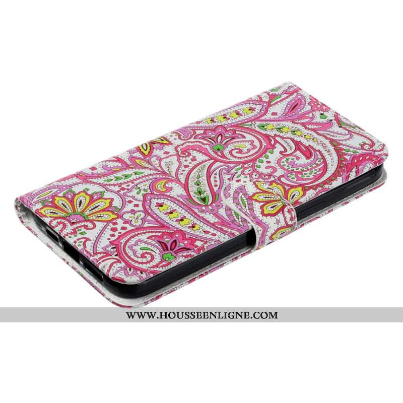 Housse iPhone 16 Plus Motif Floral à Lanière