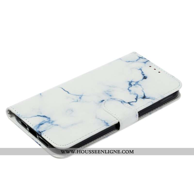 Housse iPhone 16 Plus Motif Marbre Blanc