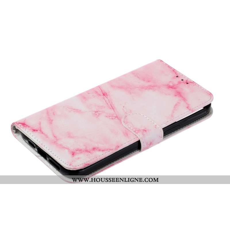 Housse iPhone 16 Plus Motif Marbre Rose