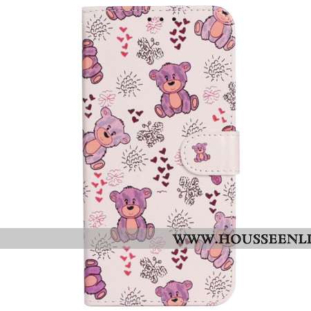 Housse iPhone 16 Plus Motif d'Ours à Lanière