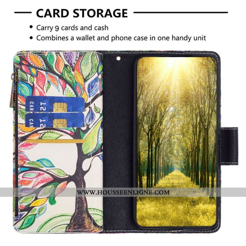 Housse iPhone 16 Plus Portefeuille Arbre de Vie