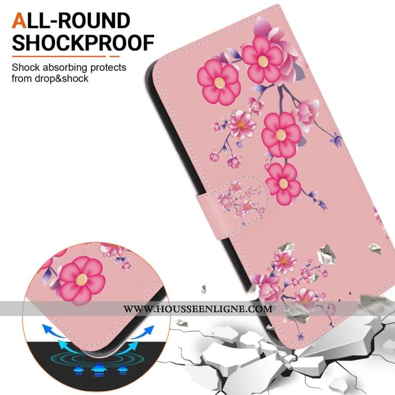 Housse iPhone 16 Plus Sakura à Lanière