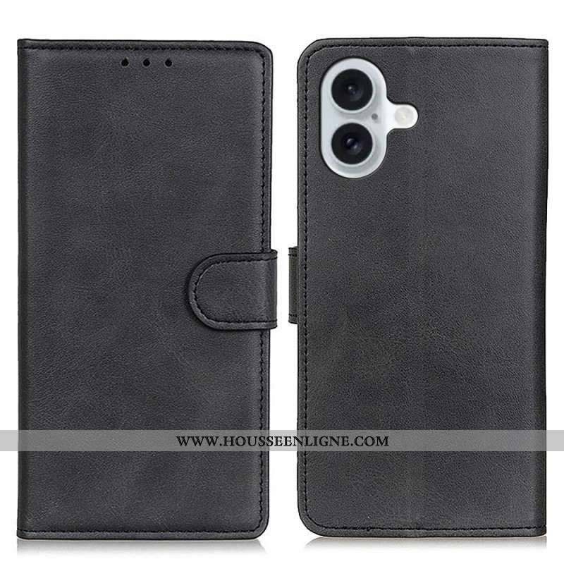 Housse iPhone 16 Plus Simili Cuir Mat