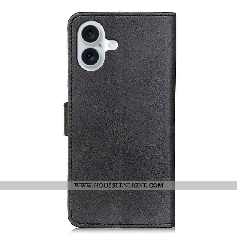 Housse iPhone 16 Plus Simili Cuir Mat