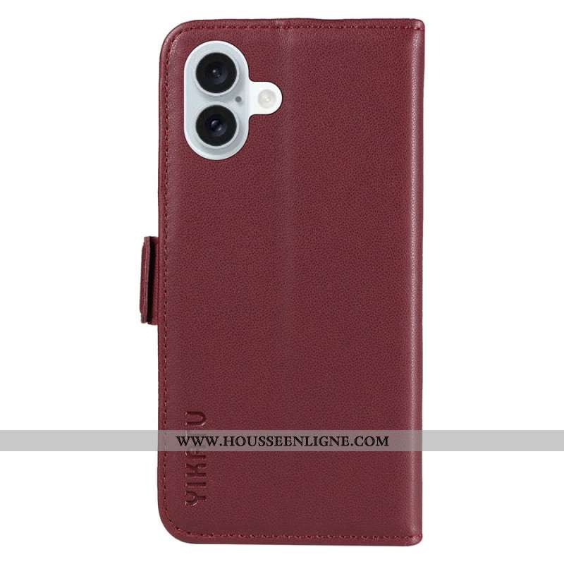 Housse iPhone 16 Plus Simili Cuir YIKATU