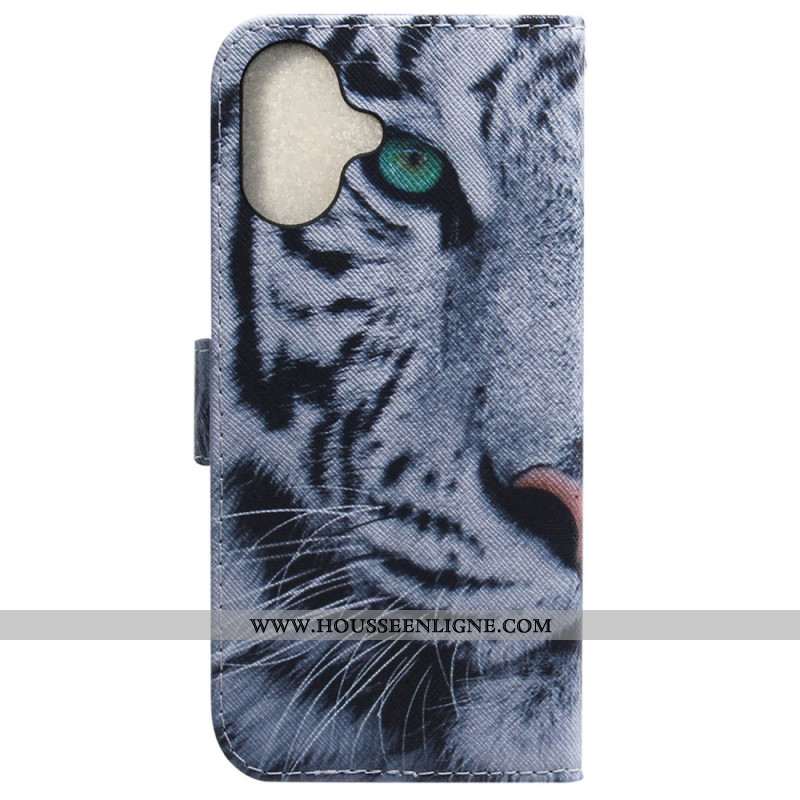 Housse iPhone 16 Plus Tigre Blanc