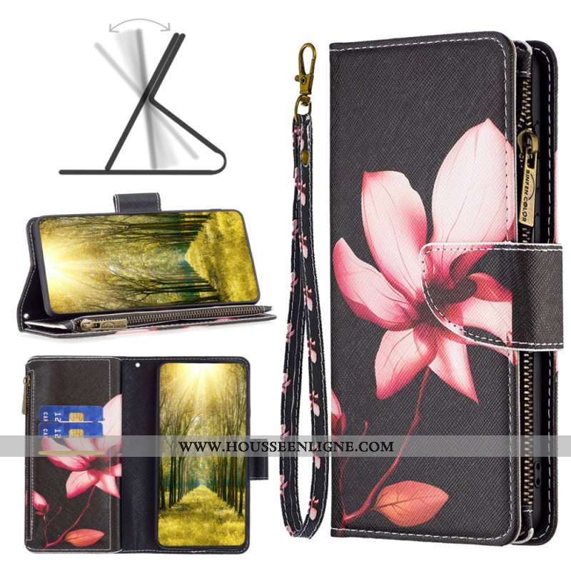 Housse iPhone 16 Portefeuille Lotus