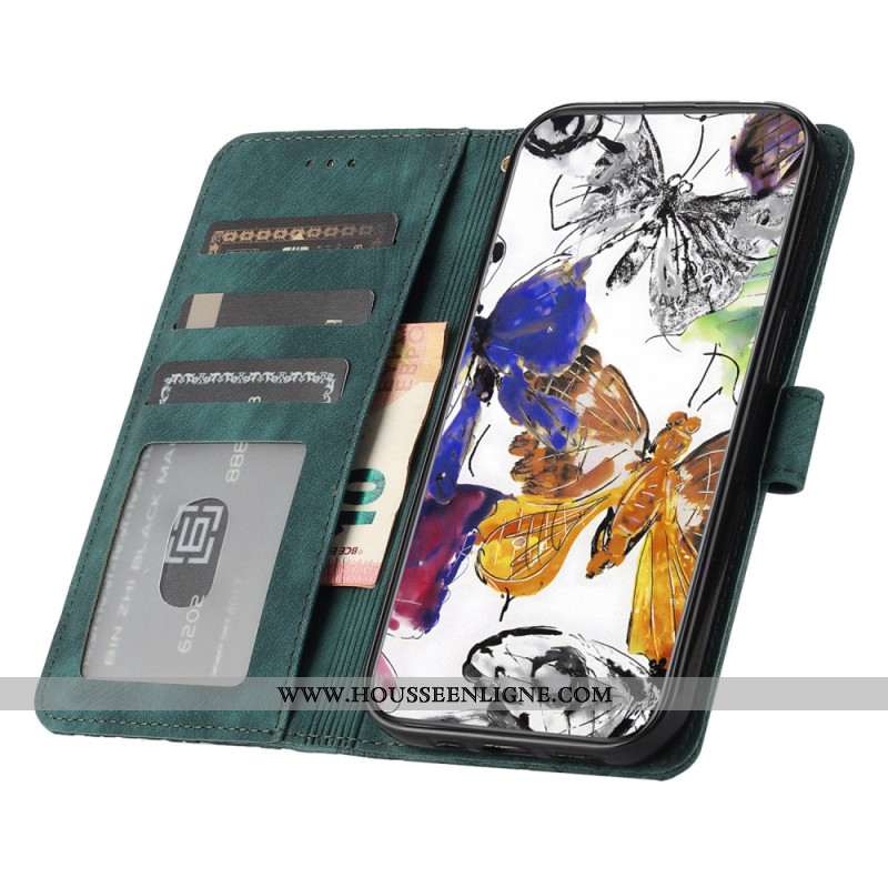 Housse iPhone 16 Portefeuille Motif Papillons