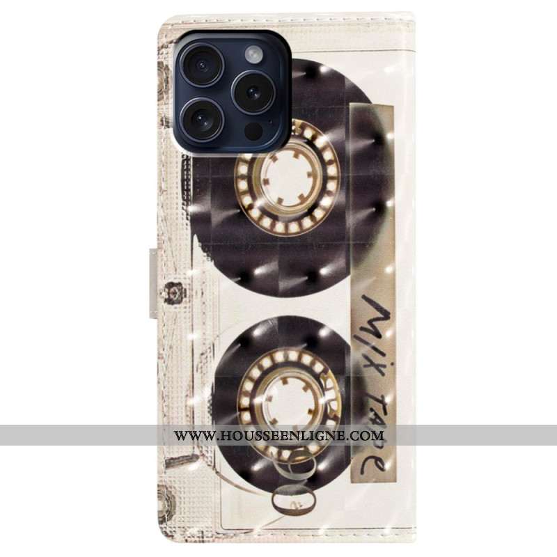 Housse iPhone 16 Pro Cassette à Lanière