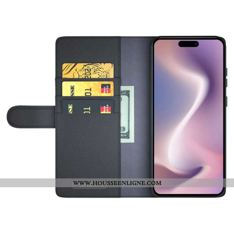 Housse iPhone 16 Pro Cuir Véritable