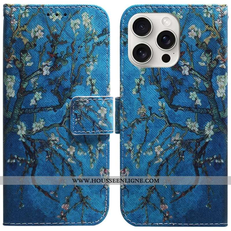 Housse iPhone 16 Pro Fleurs d'Abricot