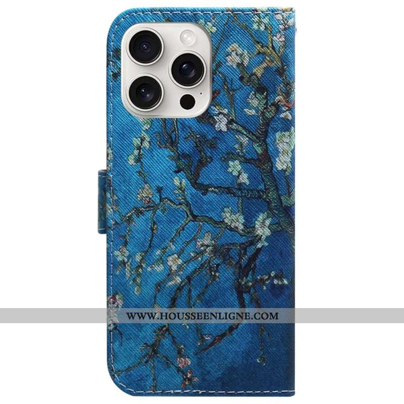 Housse iPhone 16 Pro Fleurs d'Abricot