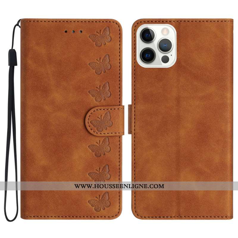 Housse iPhone 16 Pro Frise Papillons